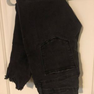 Dark gray distressed Gap jeans